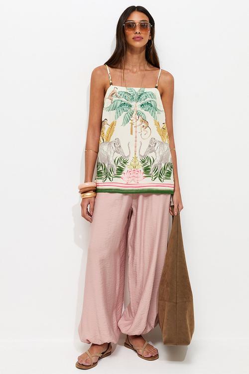 St annie tropical bead cami - cream