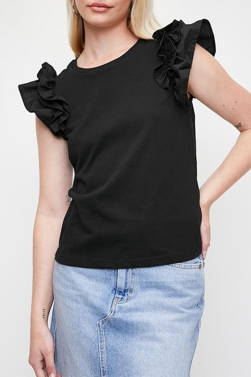 Ruffle Top - Black