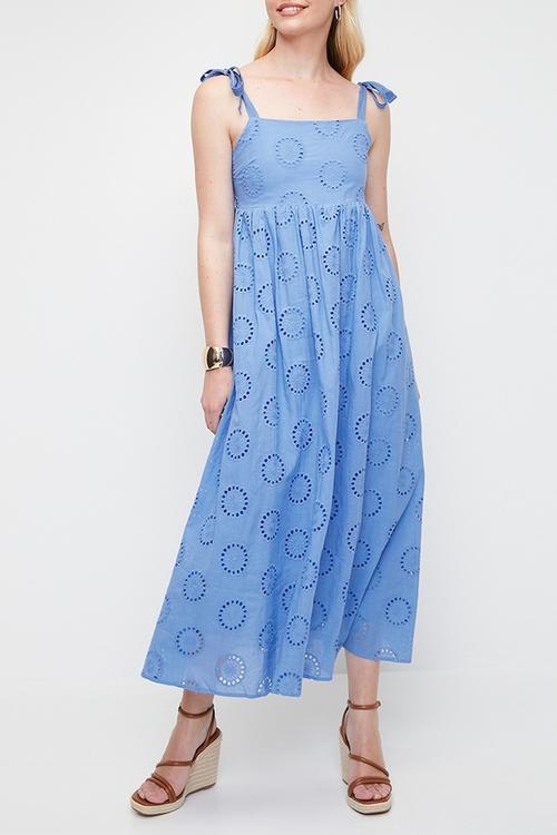 Anglaise babydoll dress - blue