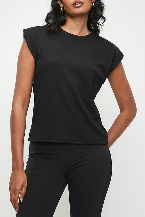  Extended rib vest - black