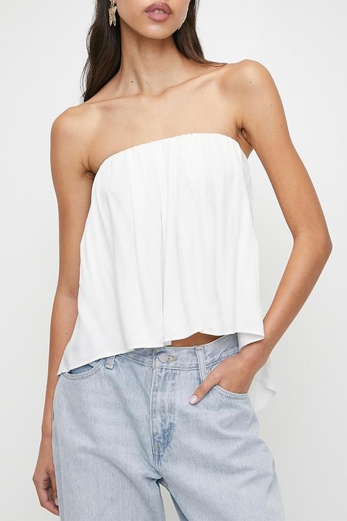 Hanky bandeau shell - white