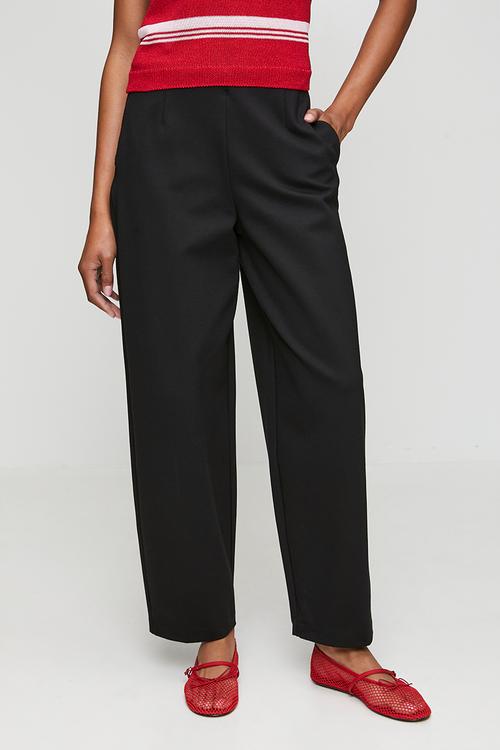 Barrel Ponti Pants - Black