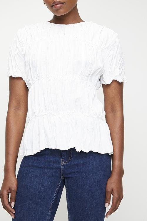Crushed blouse - white