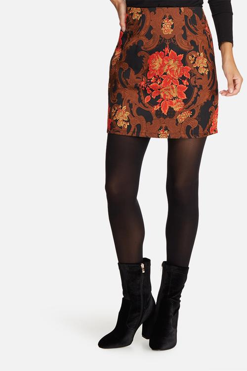 Jacquard mini skirt