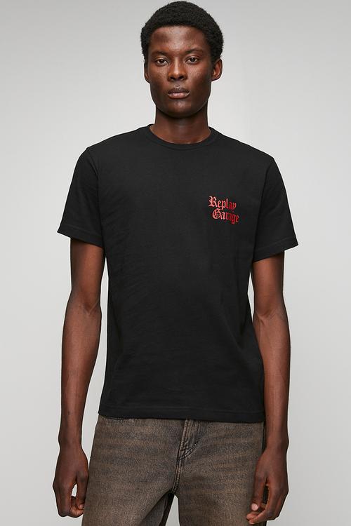 T-shirt with lettering - black
