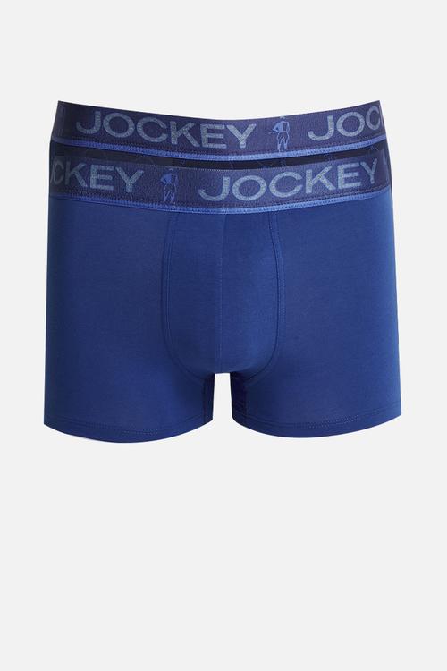 2 PACK JOCKEY SHORT TRUNK FANCY - Nebula Blue/Navy Print