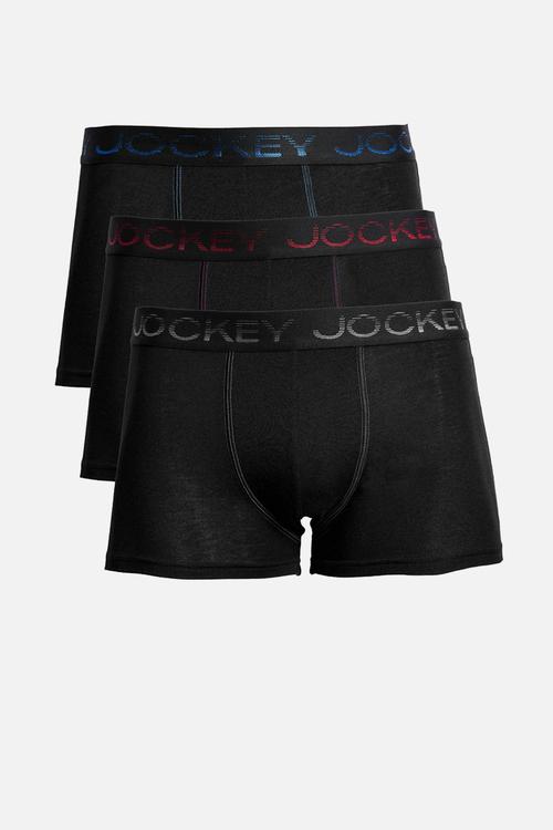 3Pk Digital Elastic Pouch Trunk - black