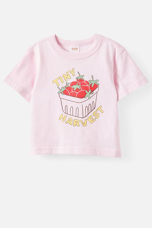 Bobbi Short Sleeve Graphic Tee - Tea Party Pink/Tiny Harvest