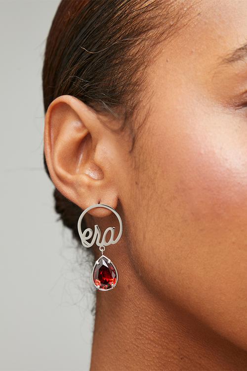 ERA love teardrop earrings  - Silver