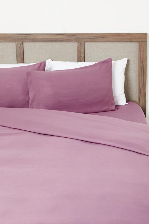 Recycled microfibre duvet set Dusty Orchid