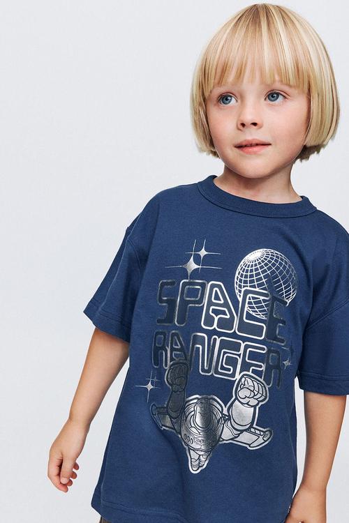 License Drop Shoulder Tee - Lcn Dis Denim Navy/ Toy Story Space Ranger