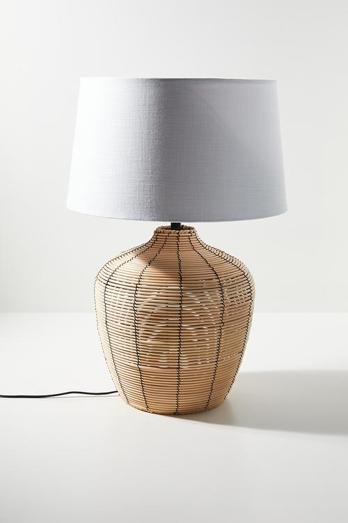 Chile cane lamp - white & neutral