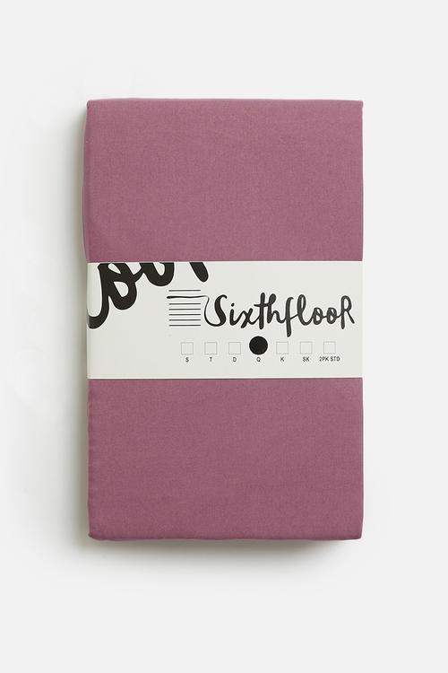 Recycled microfibre fitted sheet Dusty Orchid
