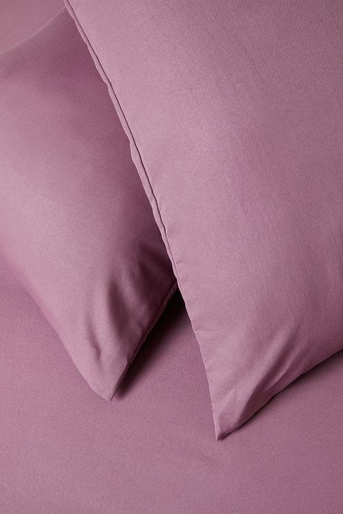 Recycled microfibre std pillowcase set Dusty Orchid
