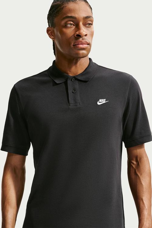Nike Men's Club Pique Polo - Black/White 