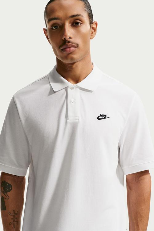 Nike Men's Club Pique Polo - White/Black