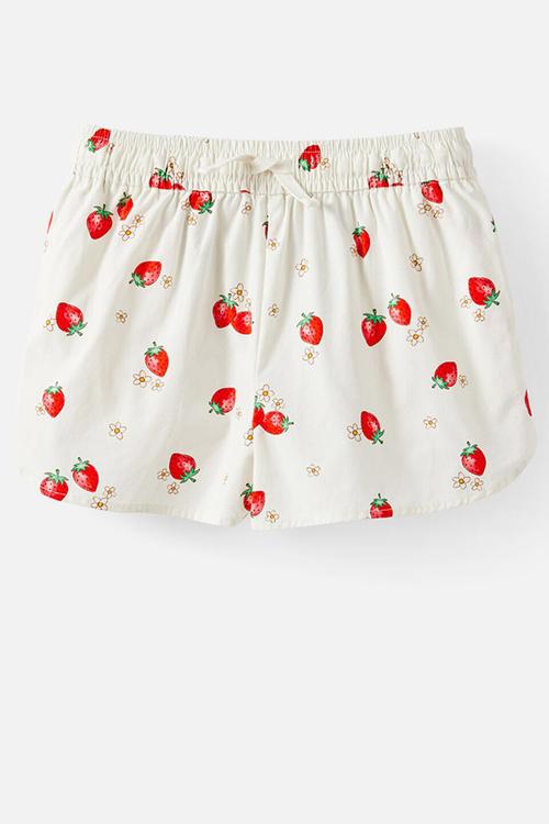 Gigi Woven Short -  Dark Vanilla/Strawberry 