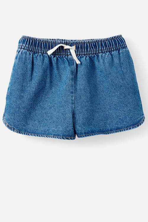 Gigi Woven Short - Light Wash