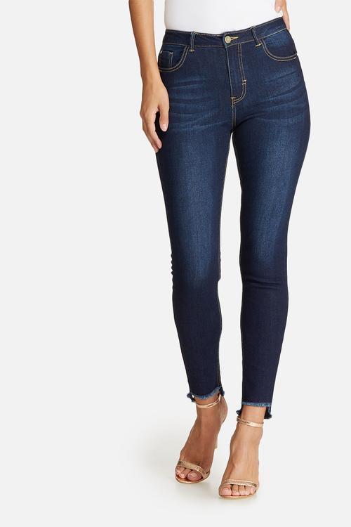 anarchy stepped hem skinny jeans
