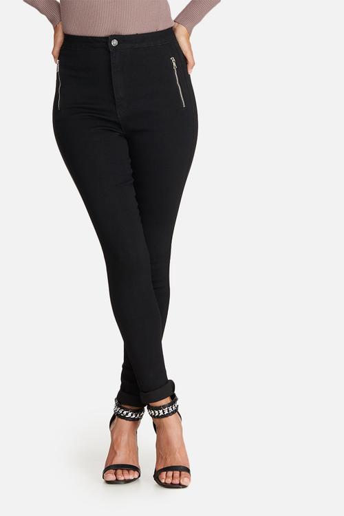 Vice highwaisted zip detail skinny jean