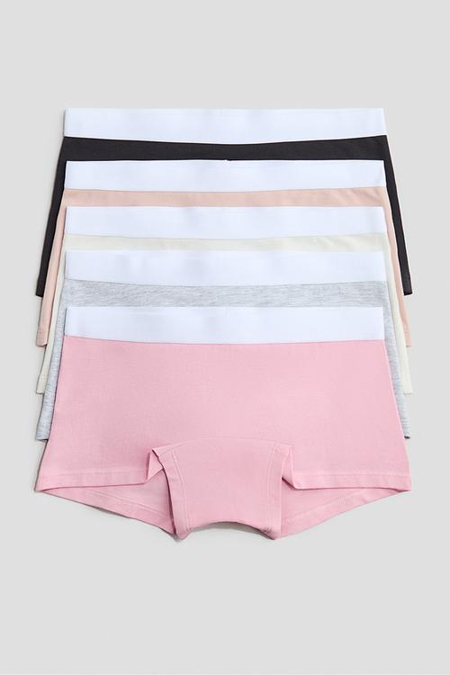 5-Pack cotton boxers - peachy pink/black