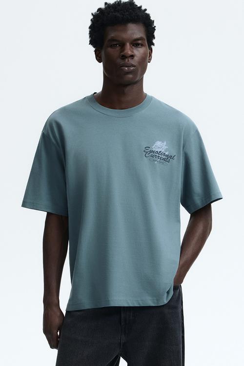 Loose fit printed t-shirt - turquoise/emotional currents