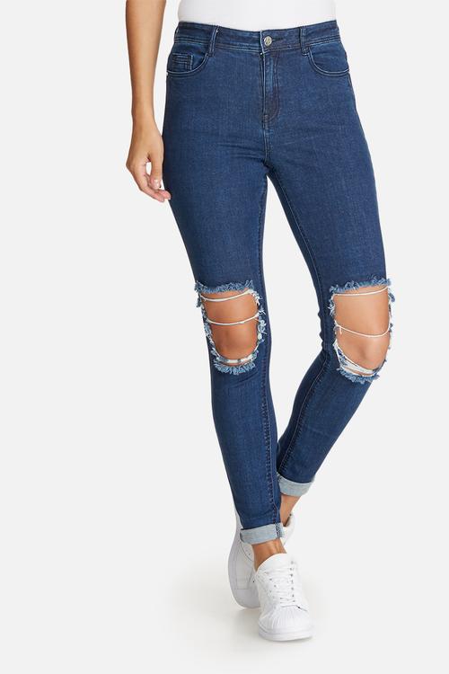 Anarchy authentic busted knee skinny jeans