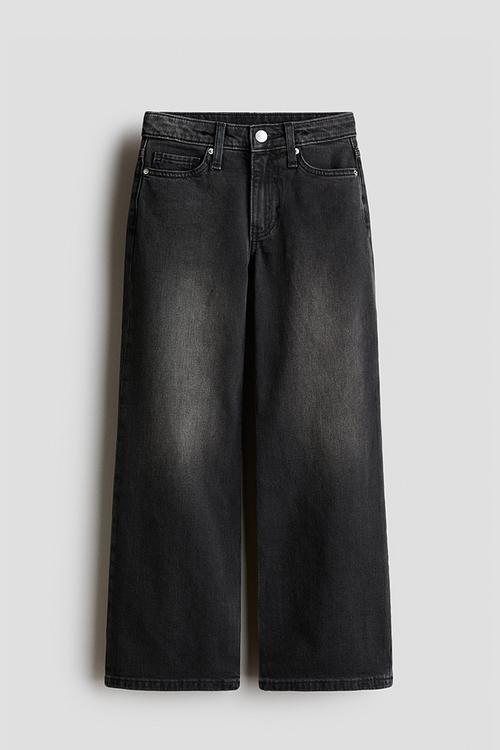 Wide leg jeans - black