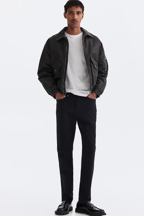 Slim fit 5-pocket trousers - navy blue