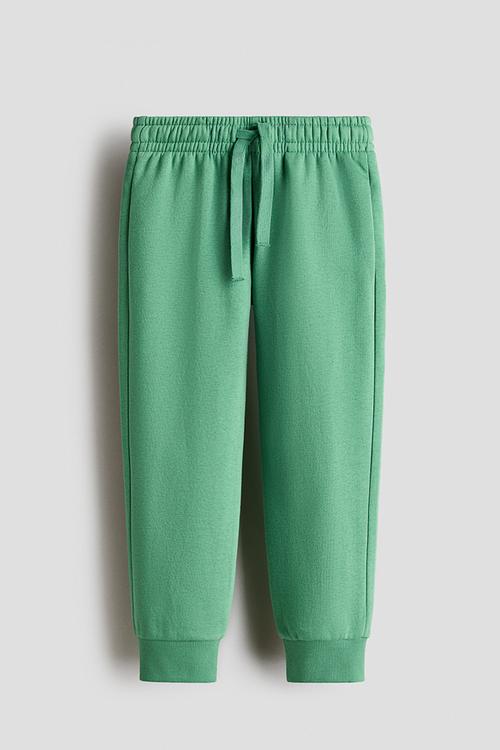 Brushed-inside joggers - green