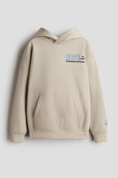 Printed hoodie - beige/the simpsons