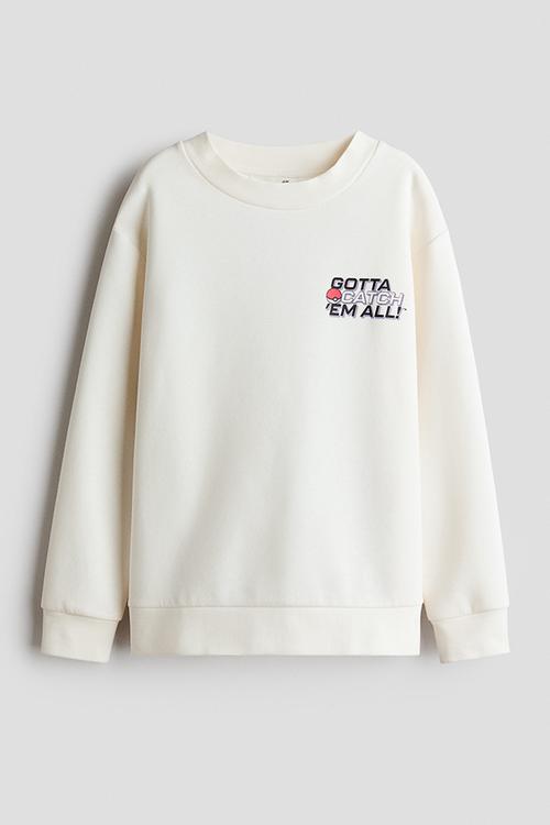 Printed sweatshirt - cream/pokemon