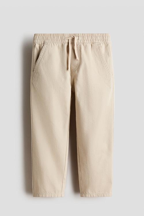 Cotton twill trousers - beige