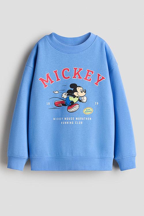 Printed sweatshirt - blue/mickey mouse