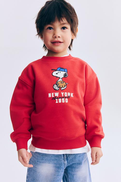 Printed sweatshirt - red/snoopy