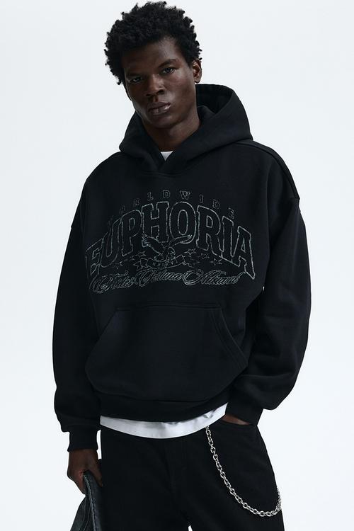 Loose fit hoodie - black/euphoria