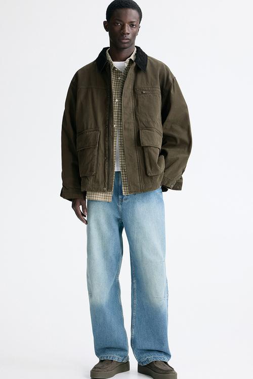 Workwear jacket - dark khaki green