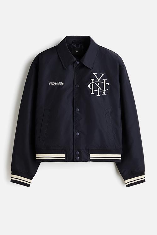 Baseball jacket - navy blue/nyc