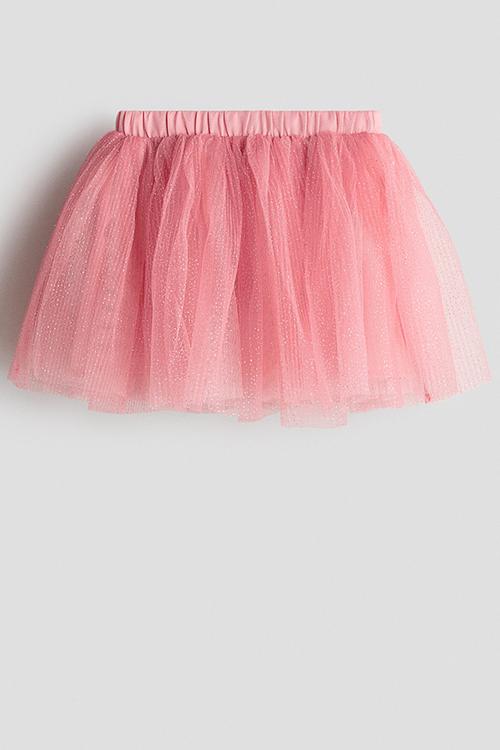 Glittery tulle skirt - coral pink/glittery