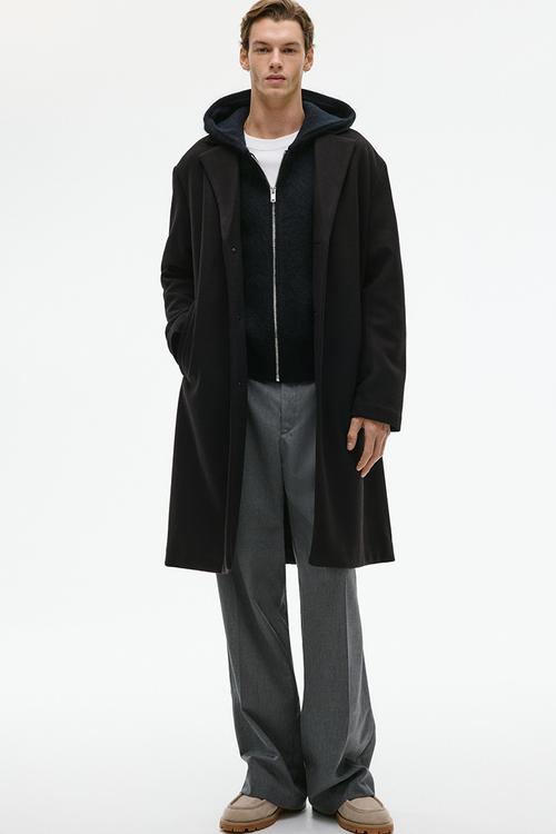Single-breasted coat - black