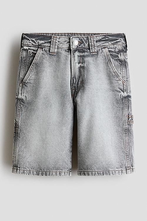 Carpenter denim shorts - light denim grey