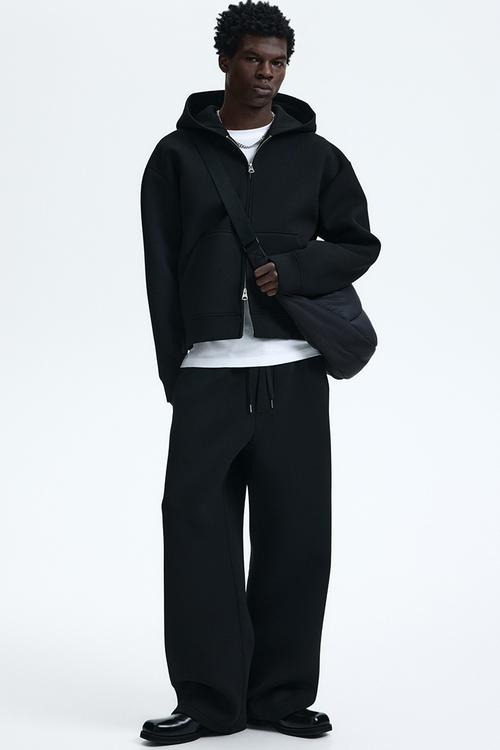 Relaxed fit scuba joggers - black