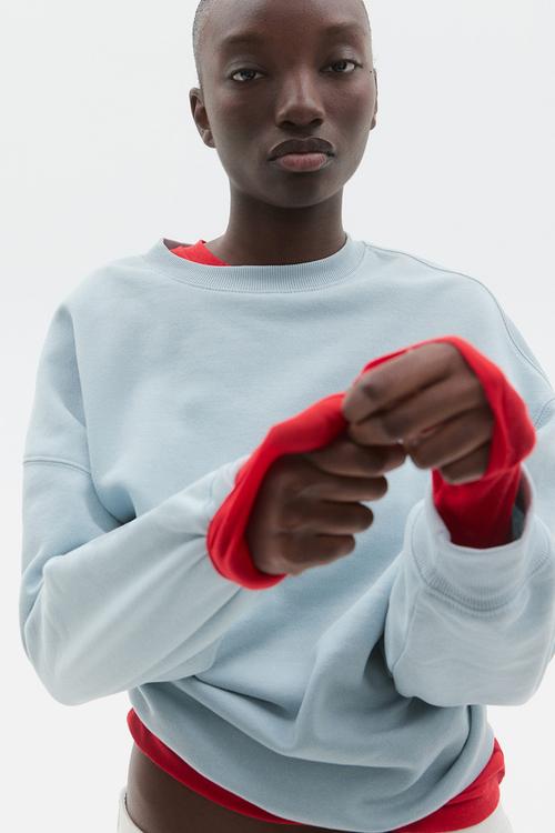 Oversized sweatshirt - light turquoise
