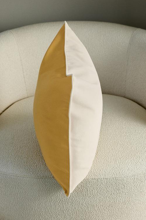 Canvas cushion cover - yellow