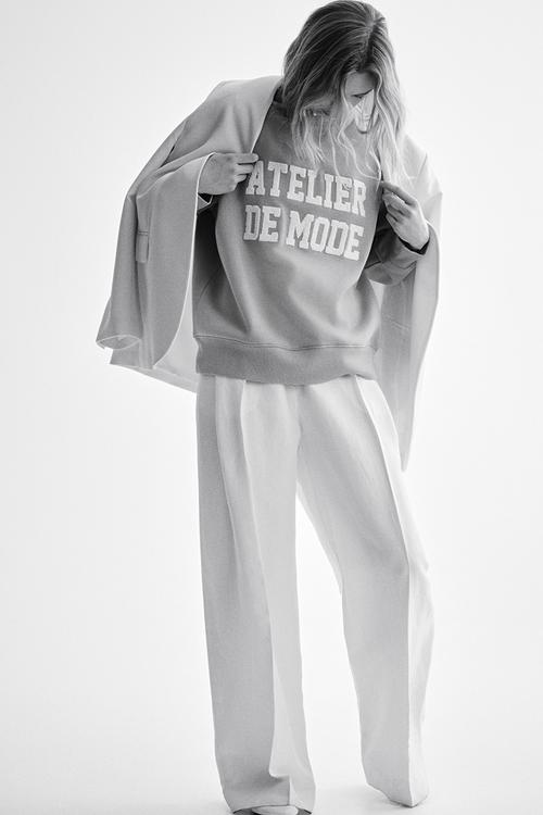 Motif-detail sweatshirt - beige/atelier