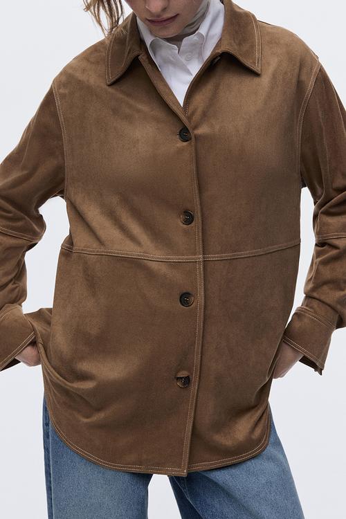 Loose-fit shirt - brown