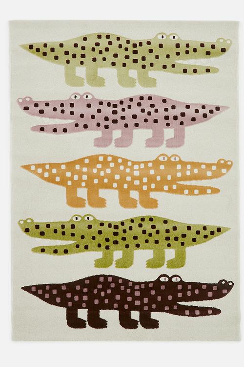 Snappy Croc poly rug multi
