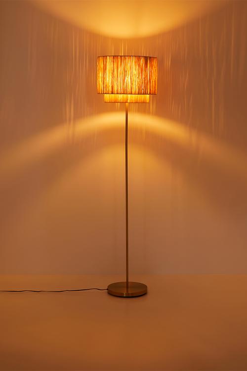 The Lumina Raffia Floor Lamp - neutral