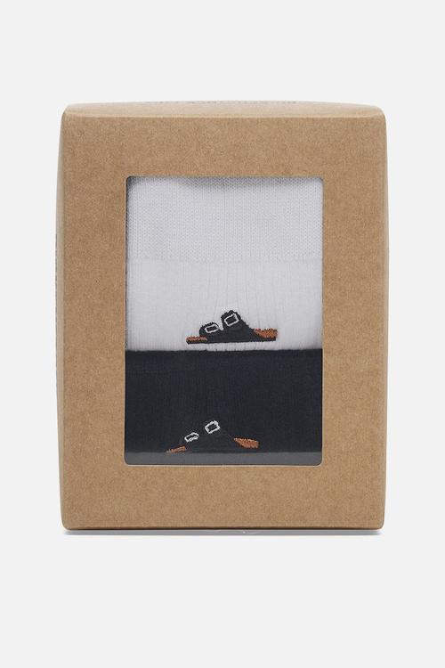 2 Pack Cotton Rib Black+White - Black/White