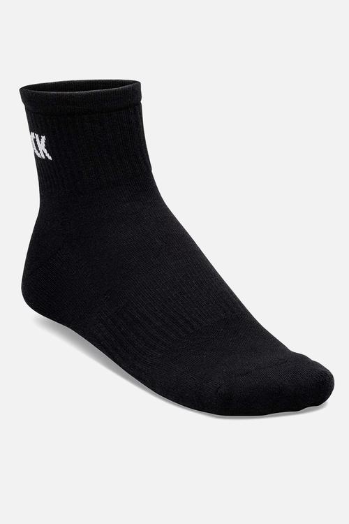 Cotton Crew Ankle Black - Black